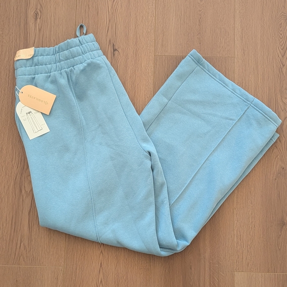 New Blogilates Women's Travel Trouser High-Rise Wide Leg Sweatpants Blue XL - Picture 1 of 12